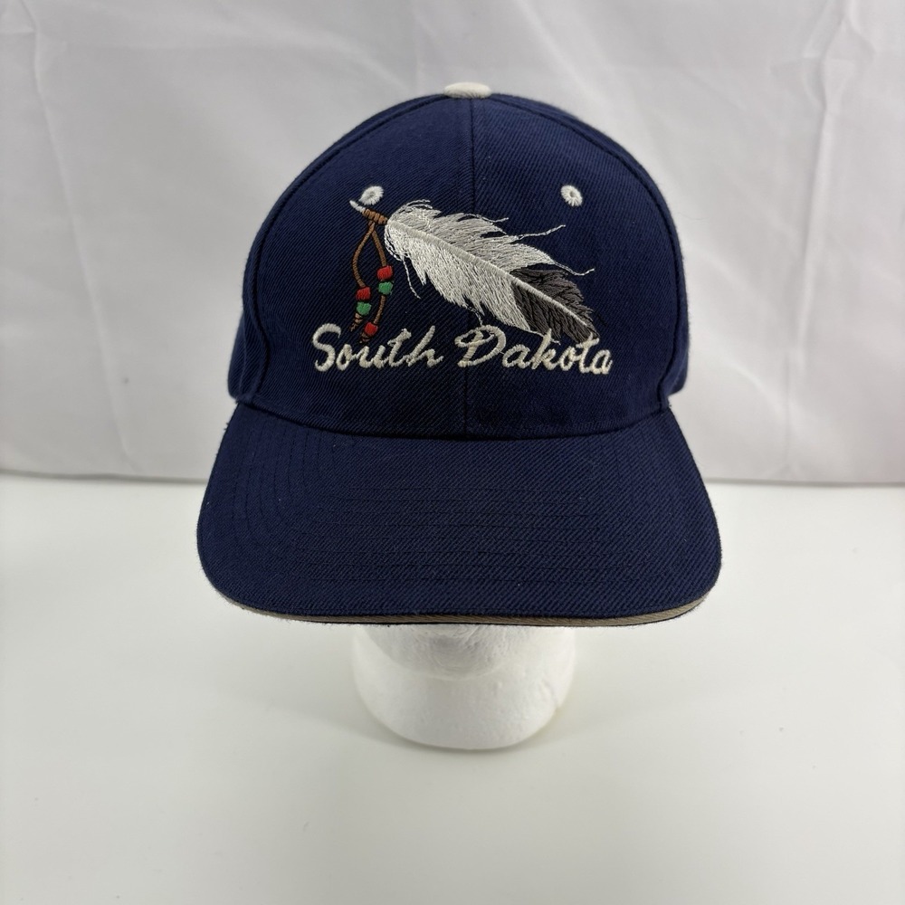 South Dakota Native American Feather Navy Blue One Size Adjustable Hat Hook‎